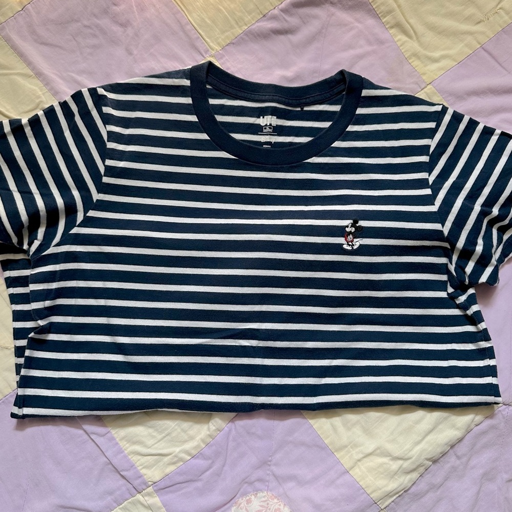 UNIQLO Striped Mickey T-Shit